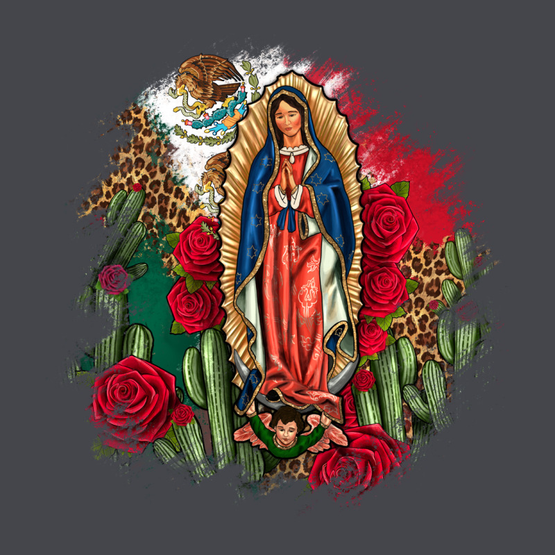 Our Lady Of Guadalupe Mexican Flag Cactus Roses Classic Tee by FaDigitalArtStudio | Teevron