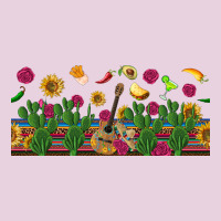 Mexican Sombrero Guitar Rose Cactus Libbey  Cup Ladies Tee | Teevron