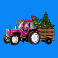 Pink Christmas Farm Tractor Zipper Hoodie | Teevron
