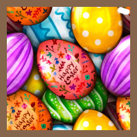 Happy Easter Eggs Seamless Pattern Premium Tee | Teevron