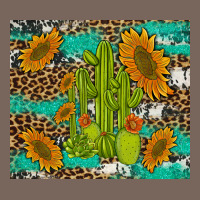 Cactus And Sunflowers Turquoise Leopard Cowhide Premium Hoodie | Teevron