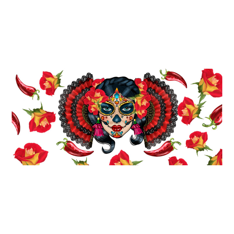 Sugar Skull Rose Libbey Glass Ladies Tee by BundleAndBundleShop | Teevron