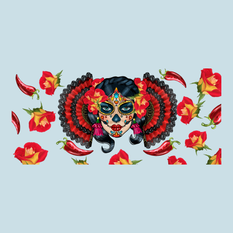 Sugar Skull Rose Libbey Glass Ladies Tee by BundleAndBundleShop | Teevron