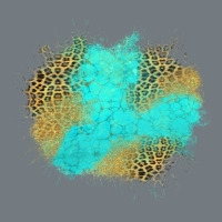 Turquoise Leopard Patch Heavyweight Sweatshirt | Teevron