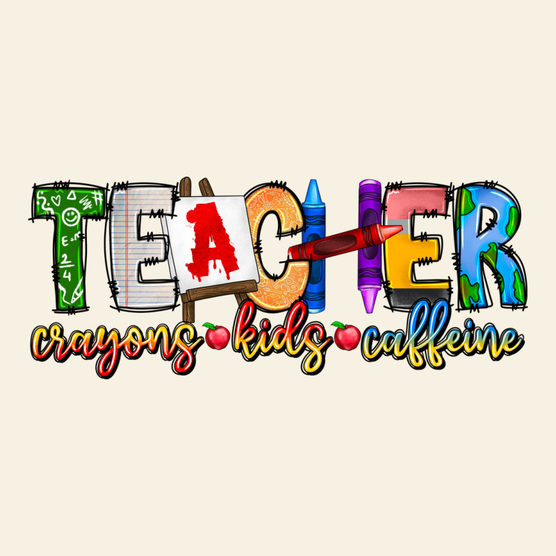 Teacher Cryons Kids Caffeine Vintage Tee by CowhideDigitalArt | Teevron