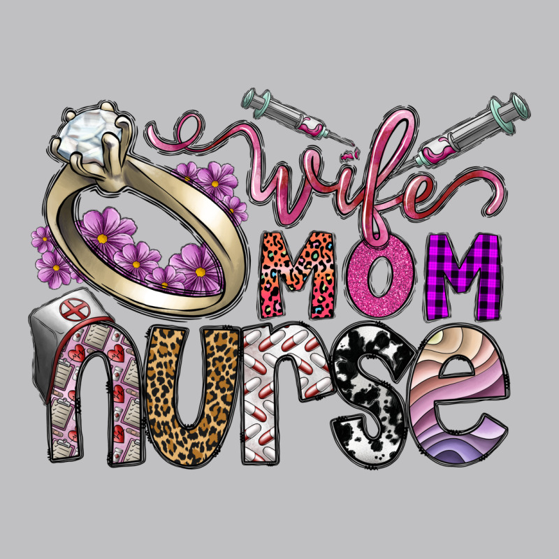 Wife Mom Nurse Long Sleeve Tee by SublimationCraftShop | Teevron