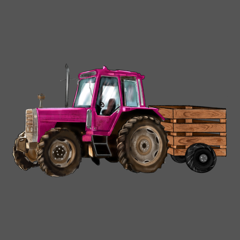 Pink Farm Tractor Zipper Hoodie by RanaPortraitStore | Teevron