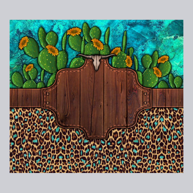 Custom Cactus And Sunflowers Leopard Turquoise Classic Tee by Artiststas | Teevron