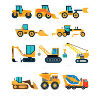 Construction Excavator Vehicle Boys Builder Heavy Equipment T Shirt Premium Tee | Teevron