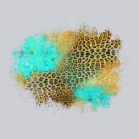 Turquoise Leopard Patch Heavyweight Sweatshirt | Teevron