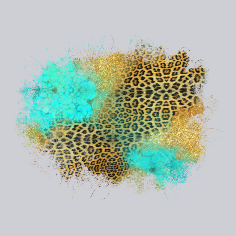 Turquoise Leopard Patch Heavyweight Sweatshirt by Jasminsmagicworld | Teevron