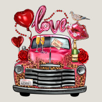 Western Valentines Day Truck Love Bird Letter Heavy Core Tee | Teevron