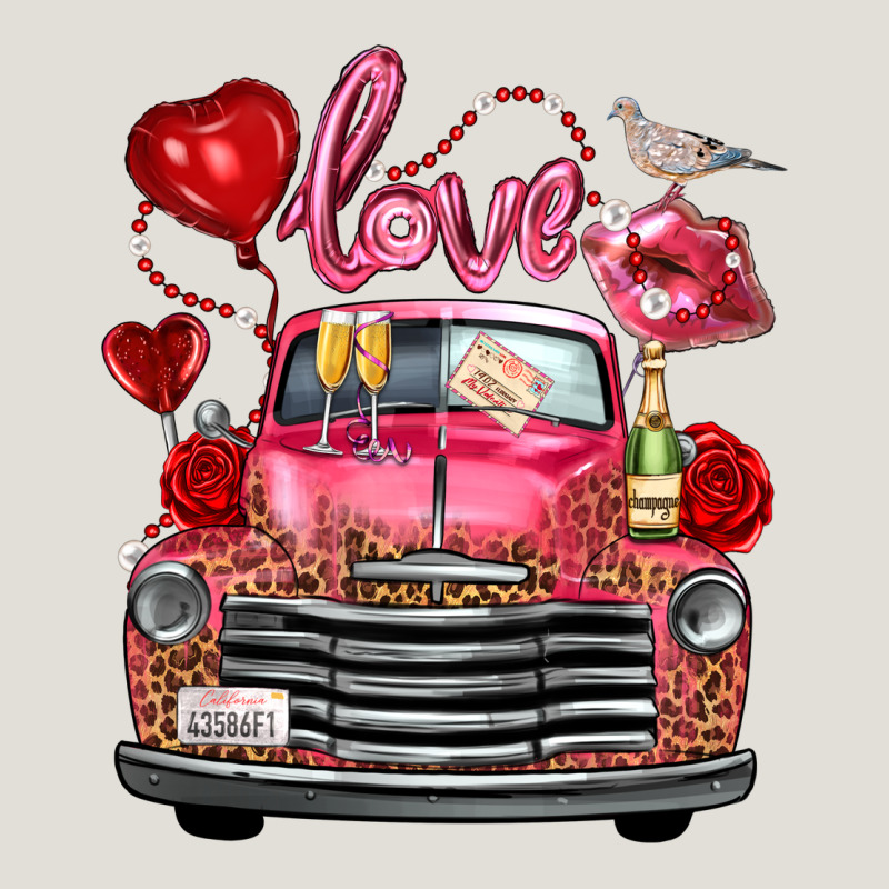 Western Valentines Day Truck Love Bird Letter Heavy Core Tee by FaDigitalArtStudio | Teevron