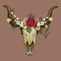 Bull Skull With Rose And Flowers Premium Hoodie | Teevron