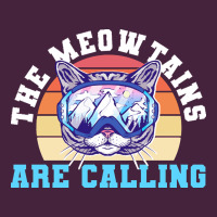 Skiing T  Shirt Ski Goggles Cat The Meowtains Are Calling Skier Winter Premium Tee | Teevron
