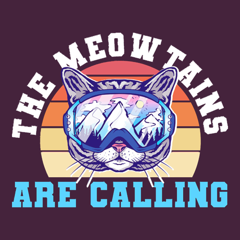 Skiing T  Shirt Ski Goggles Cat The Meowtains Are Calling Skier Winter Premium Tee by linhVisuals | Teevron