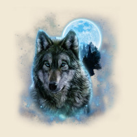 T Shirt, Grey Wolf Hunting Ground, Icy Moon, Forest, Galaxy Premium Tee | Teevron