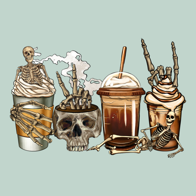 Skeleton Coffee Zipper Hoodie by Jasminsmagicworld | Teevron
