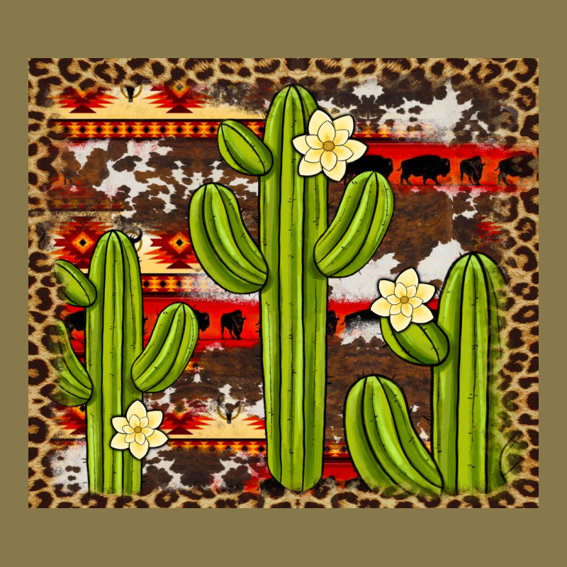 Aztec Cowhide Cactus Background Premium Hoodie by Artiststas | Teevron