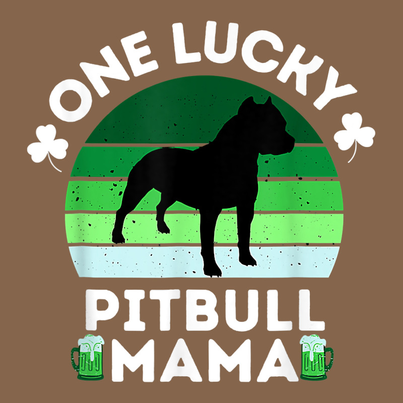 Funny St Patrick's Day One Lucky Pitbull Mama Pitbulldog T Shirt Premium Tee by linhVisuals | Teevron
