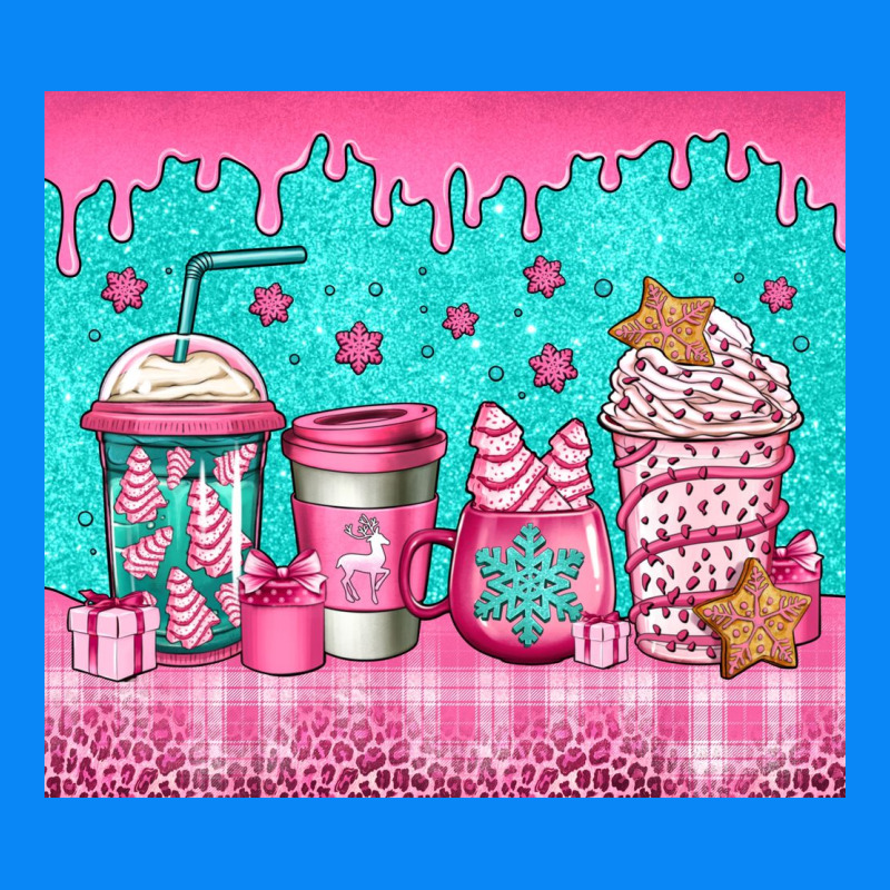 Pink Christmas Coffee Zipper Hoodie by Jasminsmagicworld | Teevron