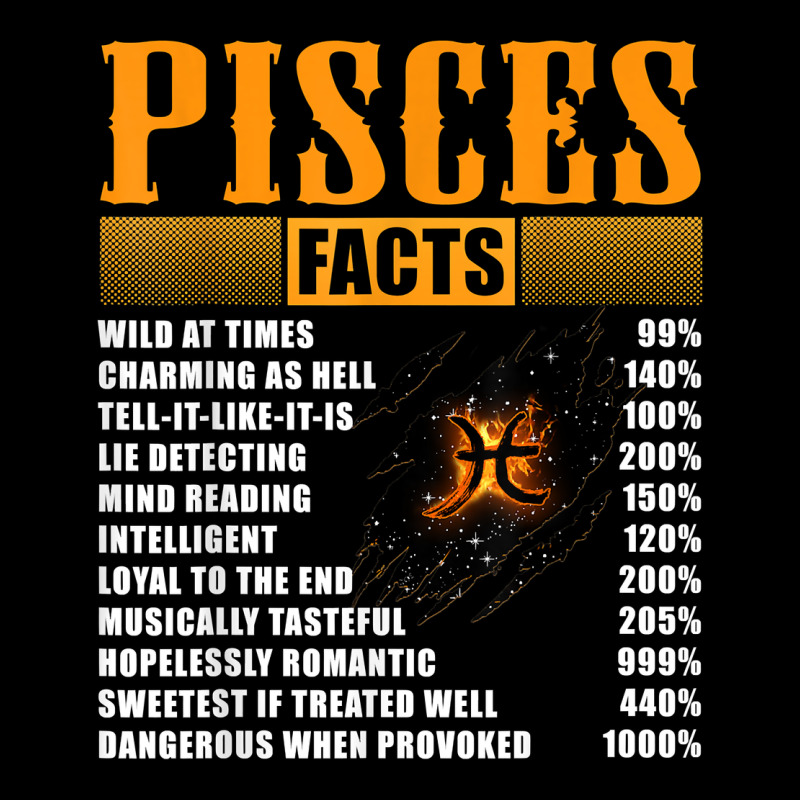 Pisces Facts T Shirt Pisces Birthday Gifts Premium Tee by linhVisuals | Teevron