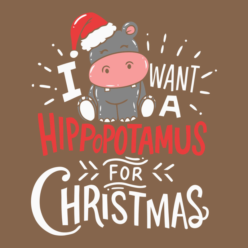 I Want Hippopotamus For Christmas Hippo Xmas Gift Premium Tee by linhVisuals | Teevron