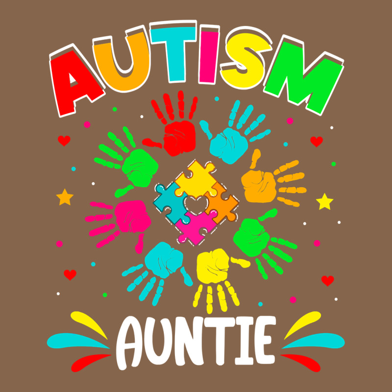 Autistic Auntie Puzzle Support Family Autism Awareness Sweatshirt Premium Tee by linhVisuals | Teevron
