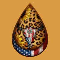 American Sunflower Bullskull Teardrop Earrings Urban Heavy Tee | Teevron