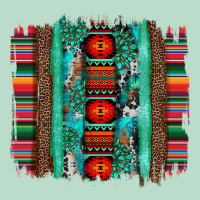 Serape Aztec Leopard And Turquoise Glitter With Gemstone Brushstroke Premium Hoodie | Teevron