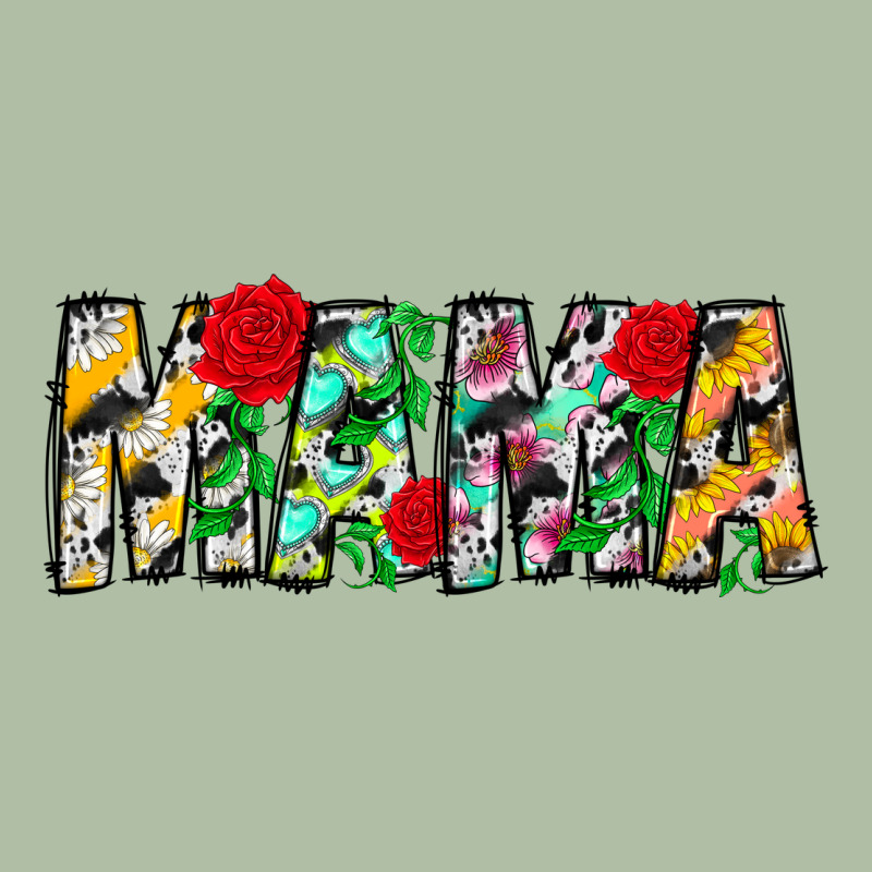 Floral Animal Print Mama Urban Heavy Tee by CowhideDigitalArt | Teevron