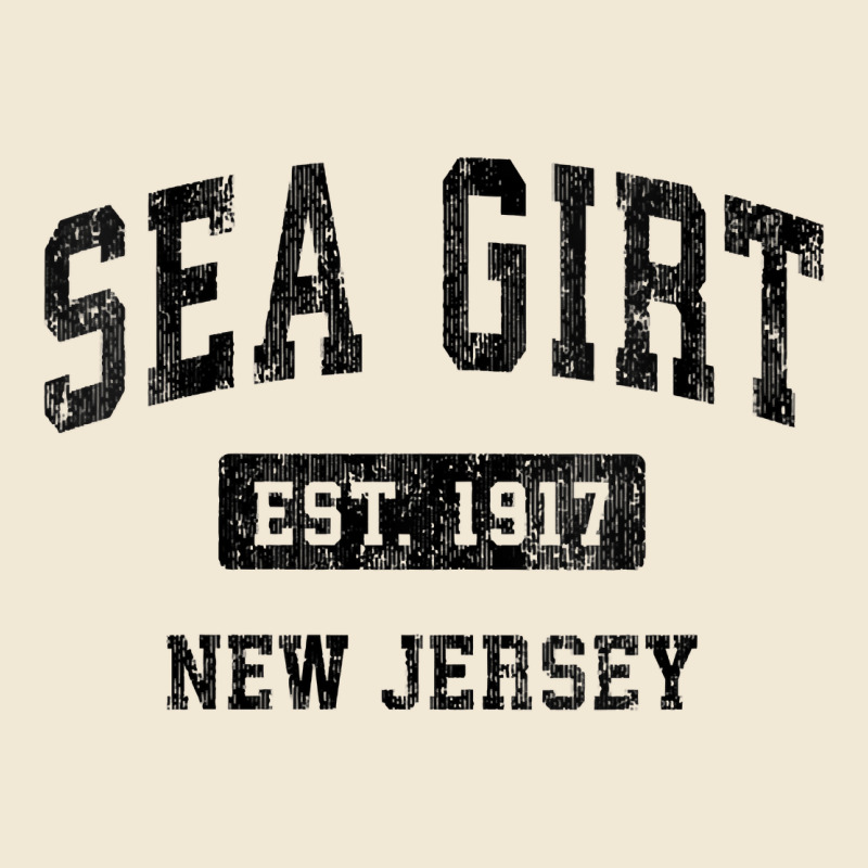 Womens Sea Girt New Jersey Nj Vintage Sports Design Black Design V Nec Premium Tee by linhVisuals | Teevron