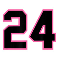 number 24 sports jersey athlete fan pink black lucky number t shirt | Teevron