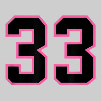 Number 33 Sports Jersey Athlete Fan Pink Black Lucky Number T Shirt Premium Tee | Teevron