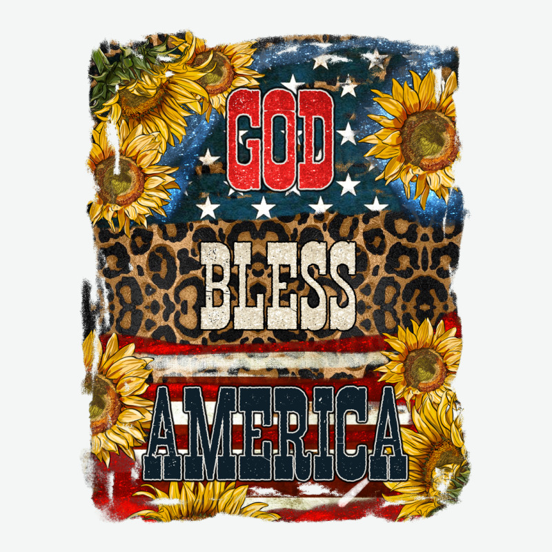 Western God Bless America 4th Of July Urban Heavy Tee by LillyAllenDesigns | Teevron