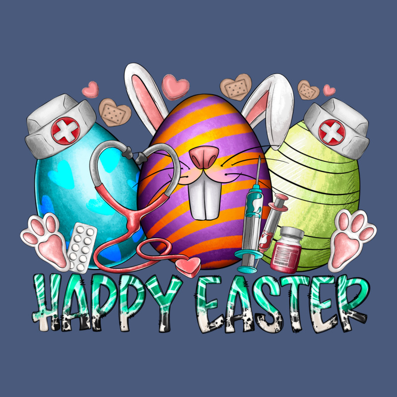 Happy Easter Day Eggs Nurse Vintage Hoodie by RacoonDesign | Teevron