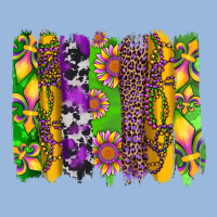 Mardi Gras Sunflower Fleur De Lis Leopard Cowhide Brushstrokes Premium Hoodie | Teevron