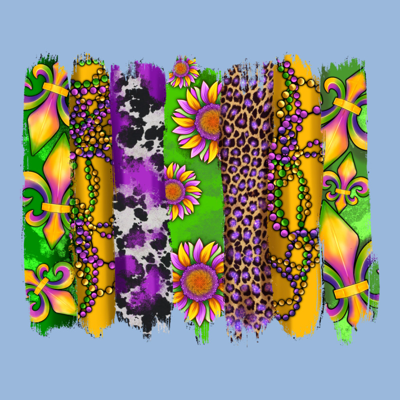Mardi Gras Sunflower Fleur De Lis Leopard Cowhide Brushstrokes Premium Hoodie by Artiststas | Teevron