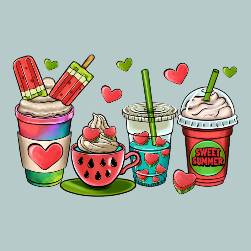 Watermelon Summer Coffee Cups Heavy Core Tee by OliviaCreatesArt | Teevron