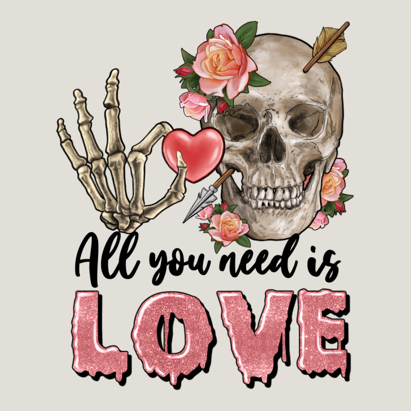 Skull All You Need Is Love Heavy Core Tee by FaDigitalArtStudio | Teevron