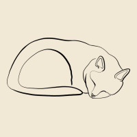 Sleeping Cat Line Art Premium Tee | Teevron
