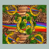 St Patricks Day Horseshoe Shamrock Rainbow Gold Heavyweight Hoodie | Teevron
