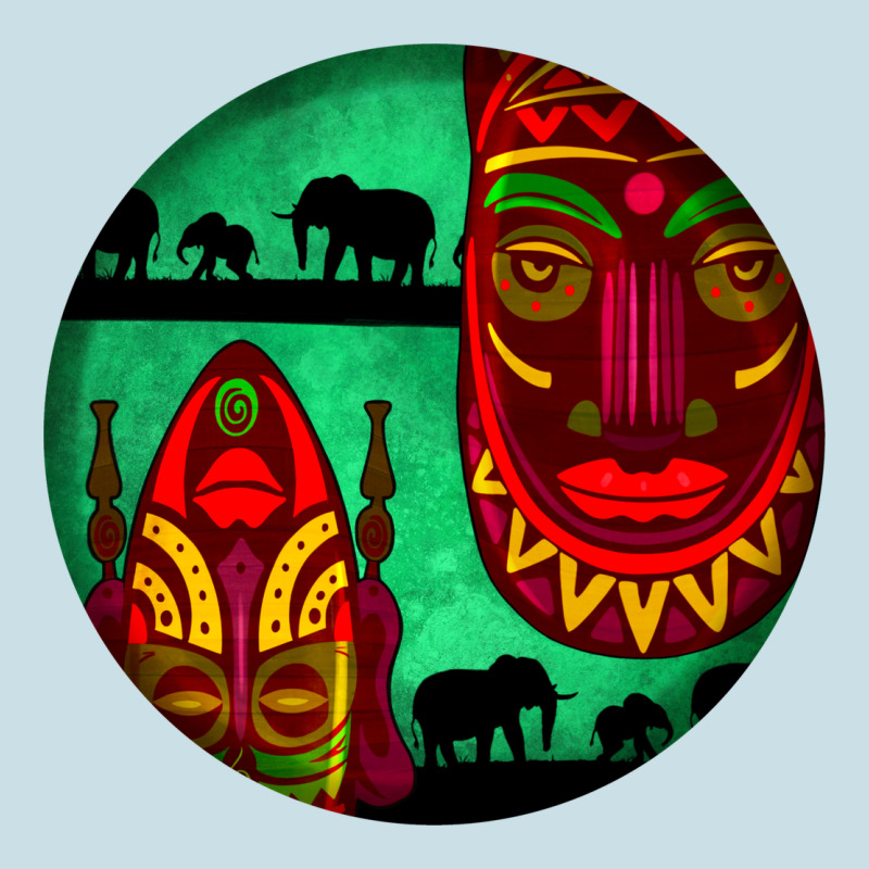 African Masks Round Earrings 3 Ladies Tee by BundleAndBundleShop | Teevron