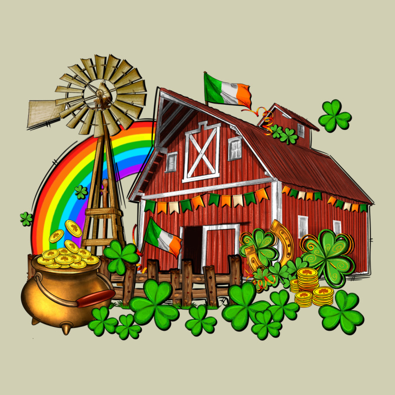 St. Patrick's Farm With Gold Heavy Core Tee by OliviaCreatesArt | Teevron