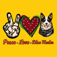 Peace Love Blue Heeler Premium Hoodie | Teevron