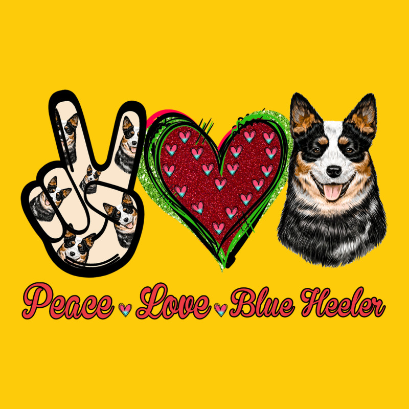 Peace Love Blue Heeler Premium Hoodie by Jasminsmagicworld | Teevron