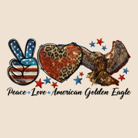 Western Peace Love American Golden Eagle Urban Heavy Tee | Teevron