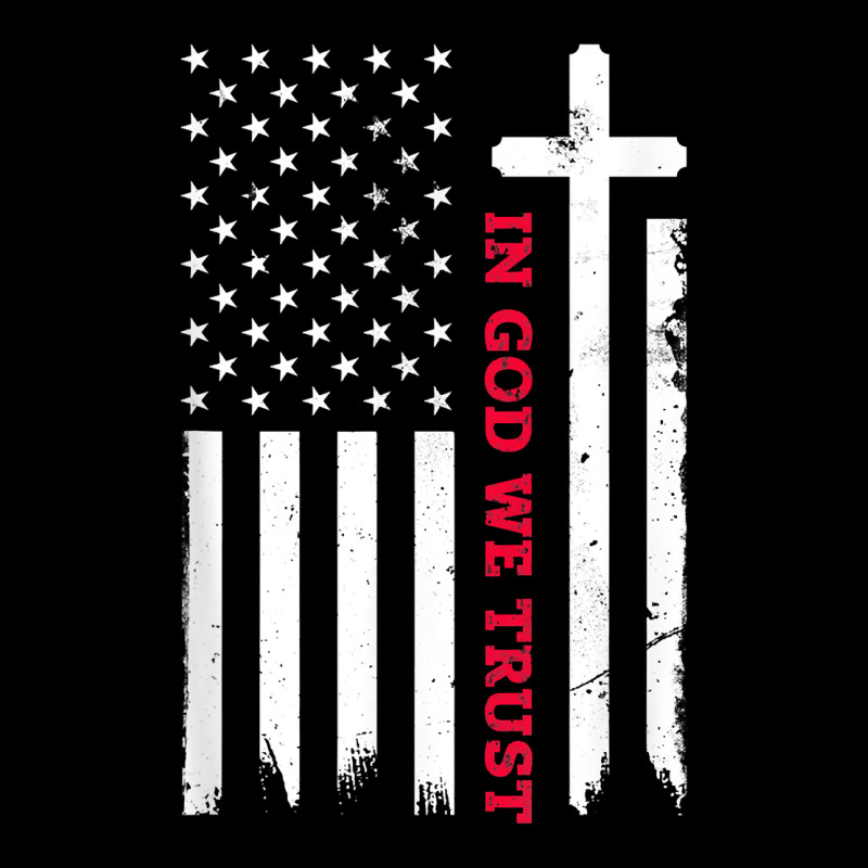 In God We Trust With Patriotic Vintage American Flag T Shirt Premium Tee by linhVisuals | Teevron