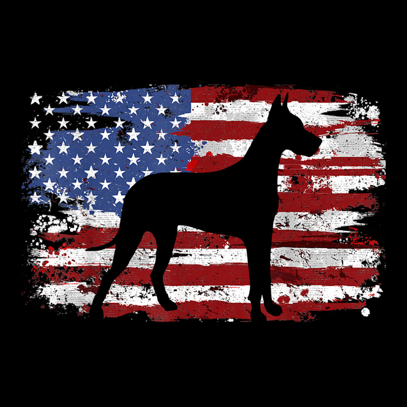 Great Dane Vintage American Flag T Shirt Premium Tee by linhVisuals | Teevron