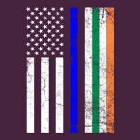 Irish American Flag Thin Blue Line Police St. Patrick's Day Long Sleev Premium Tee | Teevron